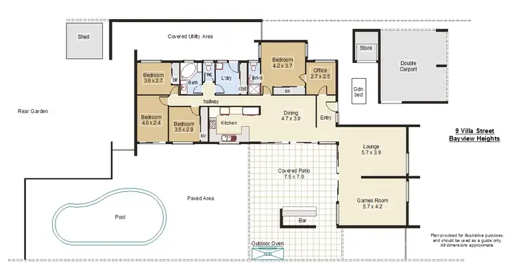 Floorplan of Homely house listing, 9 Villa Street, Bayview Heights QLD 4868