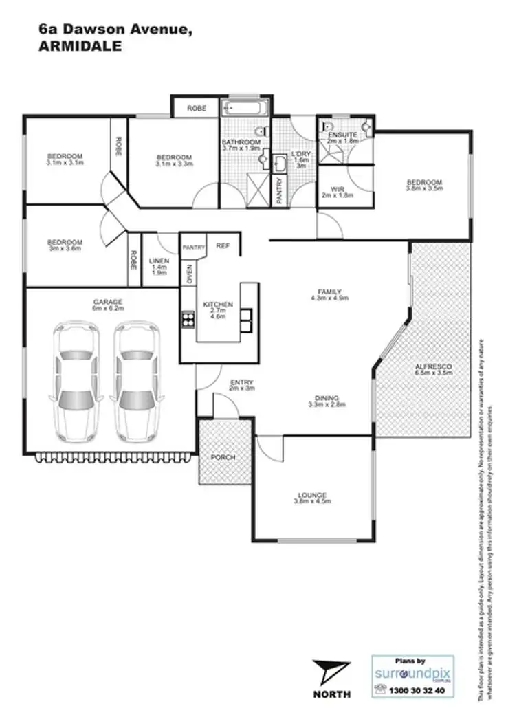 Floorplan of Homely house listing, 6a Dawson Avenue, Armidale NSW 2350
