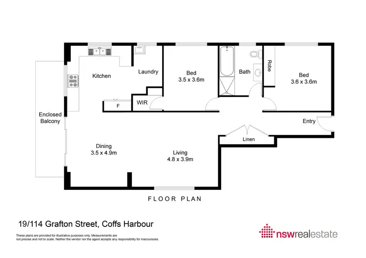 Floorplan of Homely unit listing, 19/114 Grafton Street, Coffs Harbour NSW 2450