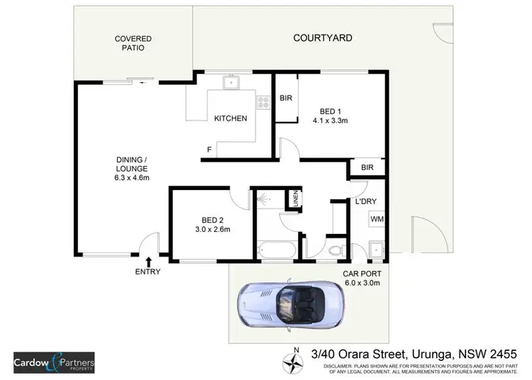Floorplan of Homely villa listing, 3/40 Orara Street, Urunga NSW 2455