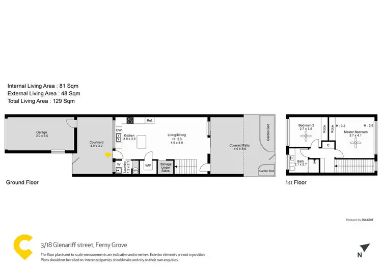 Floorplan of Homely townhouse listing, 3/18 Glenariff Street, Ferny Grove QLD 4055