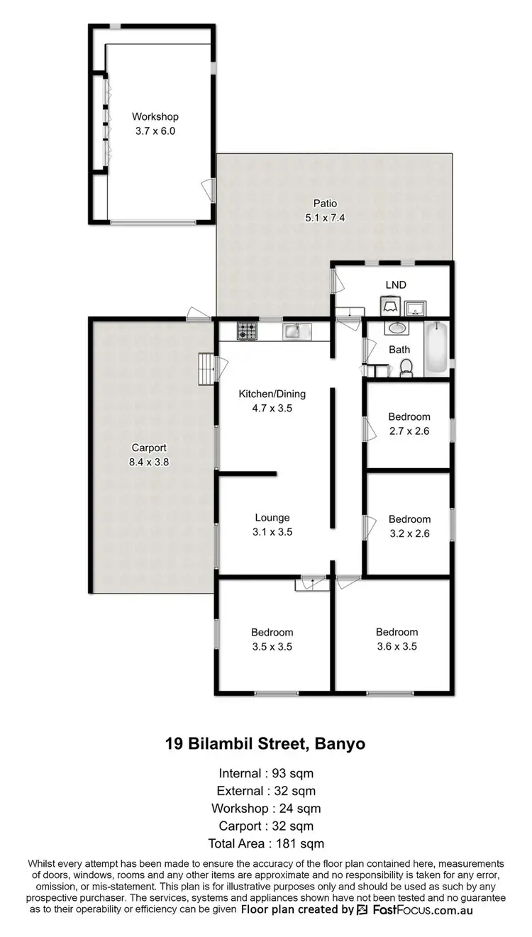 Floorplan of Homely house listing, 19 Bilambil Street, Banyo QLD 4014