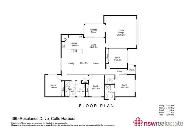 Floorplan of Homely house listing, 38b Roselands Drive, Coffs Harbour NSW 2450