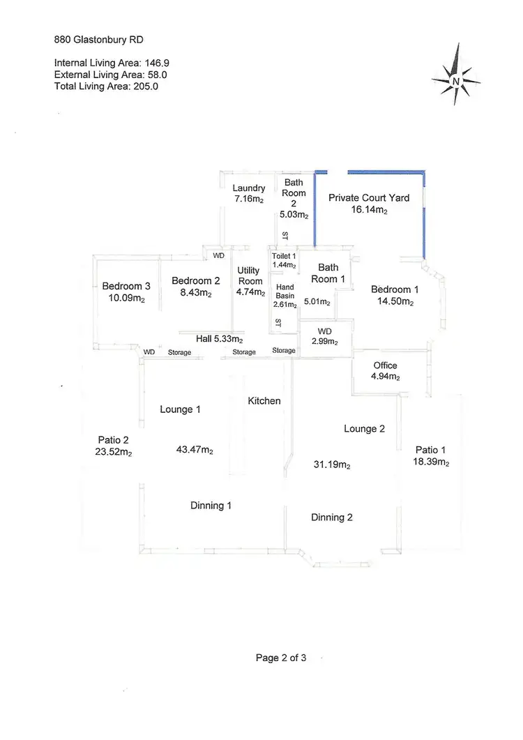 Floorplan of Homely rural property listing, 880 Glastonbury Road, Glastonbury QLD 4570