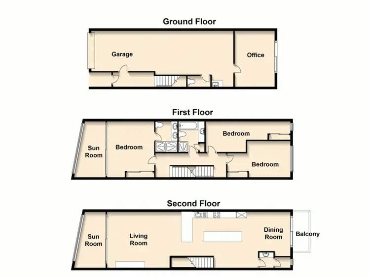 Floorplan of Homely townhouse listing, 2/115 Lytton Road, East Brisbane QLD 4169