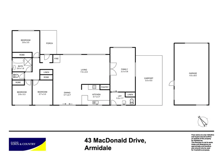 Floorplan of Homely house listing, 43 MacDonald Drive, Armidale NSW 2350