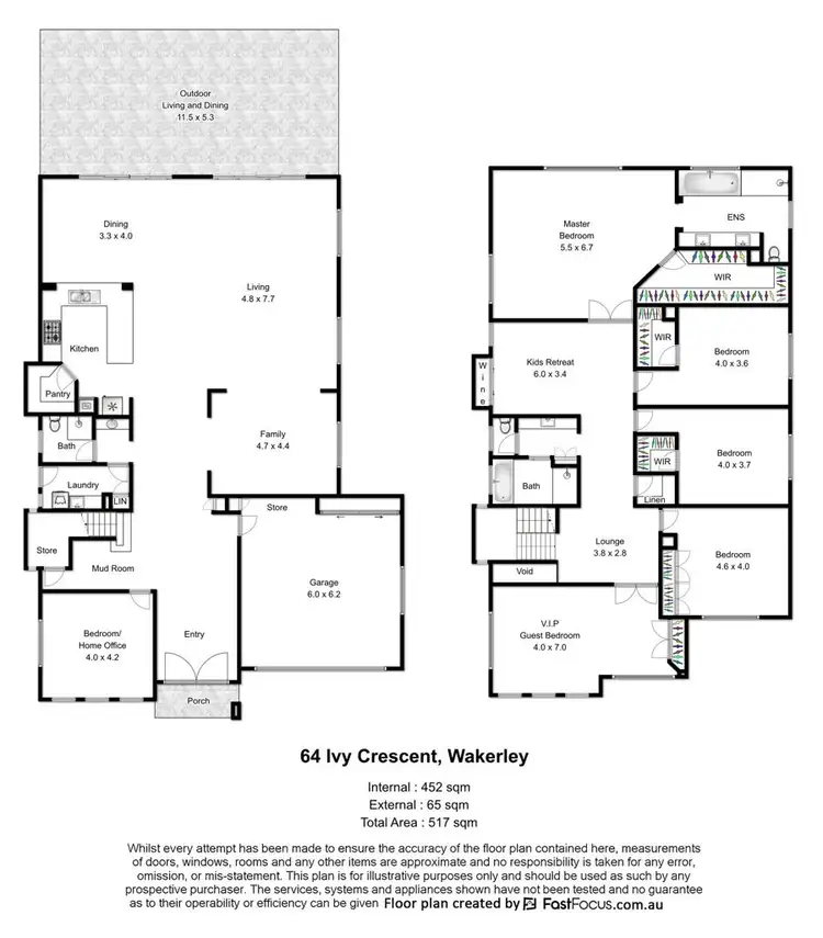 Floorplan of Homely house listing, 64 Ivy Crescent, Wakerley QLD 4154