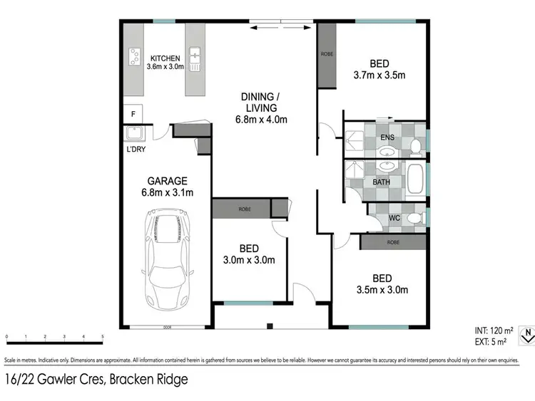 Floorplan of Homely unit listing, 16/22 Gawler Crescent, Bracken Ridge QLD 4017