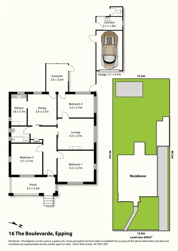 Floorplan of Homely house listing, 16 The Boulevarde, Epping NSW 2121