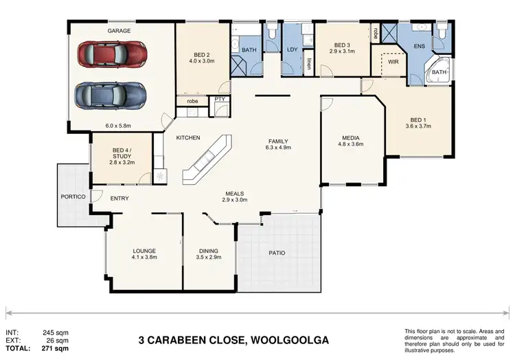 Floorplan of Homely house listing, 3 Carabeen Close, Woolgoolga NSW 2456