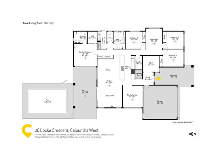 Floorplan of Homely house listing, 26 Locke Crescent, Baringa QLD 4551