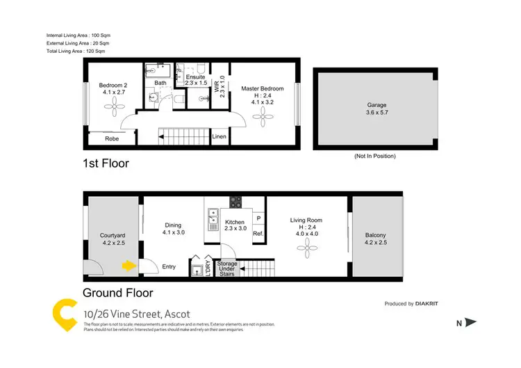 Floorplan of Homely townhouse listing, 10/26 Vine Street, Ascot QLD 4007