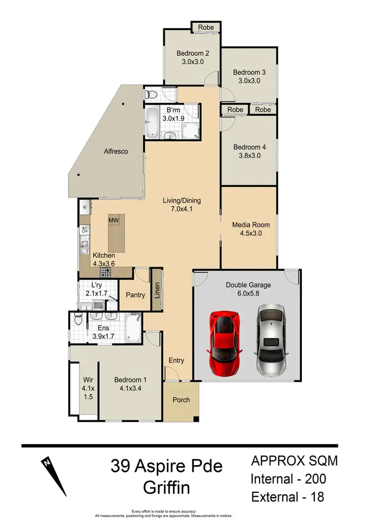 Floorplan of Homely house listing, 39 Aspire Parade, Griffin QLD 4503