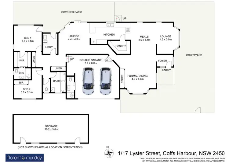 Floorplan of Homely townhouse listing, 1/17 Lyster St, Coffs Harbour NSW 2450