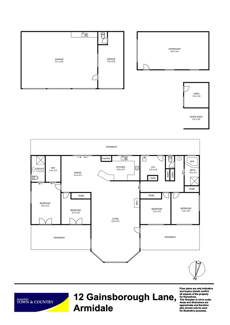 Floorplan of Homely rural property listing, 12 Gainsborough Lane, Armidale NSW 2350