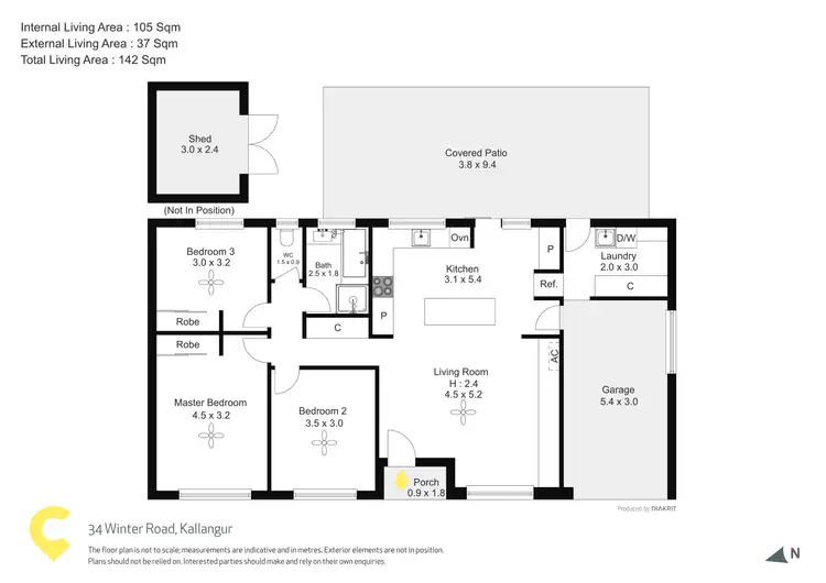 Floorplan of Homely house listing, 34 Winter Road, Kallangur QLD 4503
