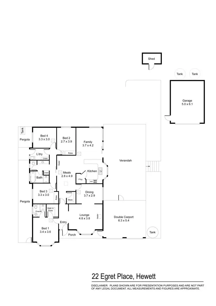Floorplan of Homely house listing, 22 Egret Place, Hewett SA 5118