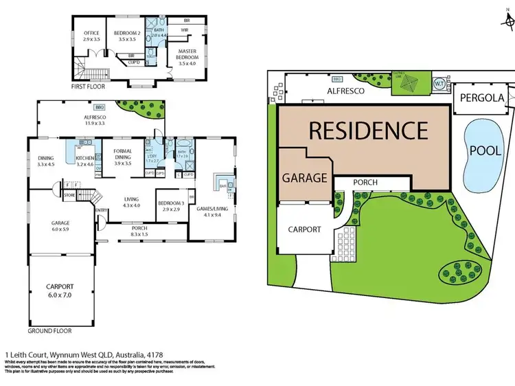 Floorplan of Homely house listing, 1 Leith Court, Wynnum West QLD 4178