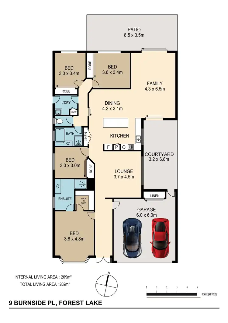 Floorplan of Homely house listing, 9 Burnside Pl, Forest Lake QLD 4078