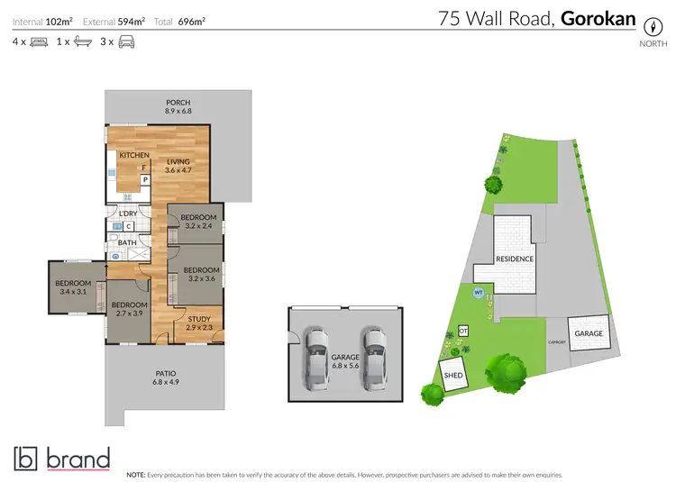 Floorplan of Homely house listing, 75 Wall Road, Gorokan NSW 2263