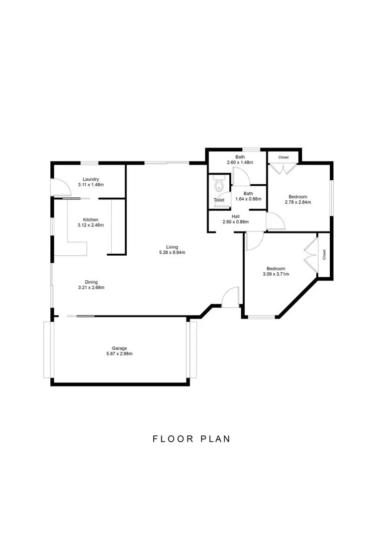 Floorplan of Homely semi-detached listing, 391 Main Road, Noraville NSW 2263