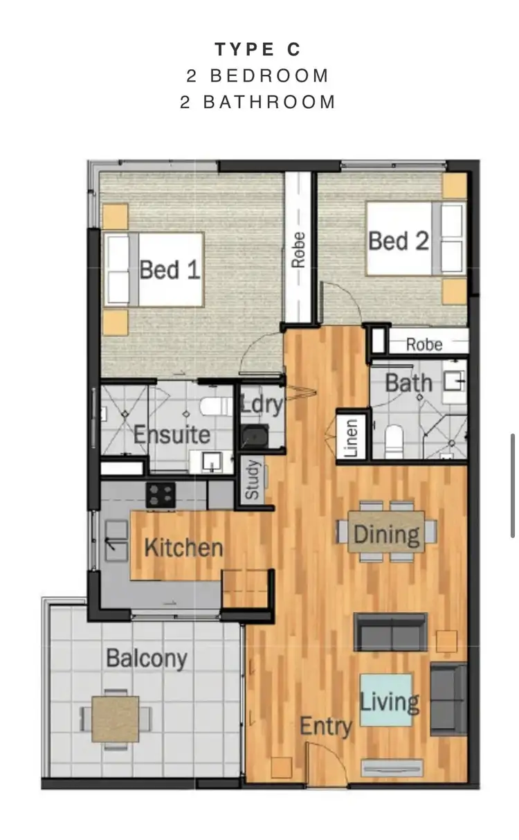 Floorplan of Homely unit listing, 3701/42 Laver Street, Robina QLD 4226