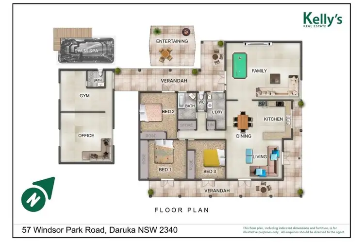 Floorplan of Homely house listing, 57 Windsor Park Drive, Daruka NSW 2340