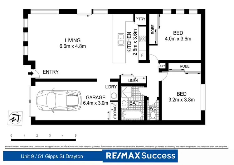 Floorplan of Homely unit listing, 9/51 Gipps Street, Drayton QLD 4350