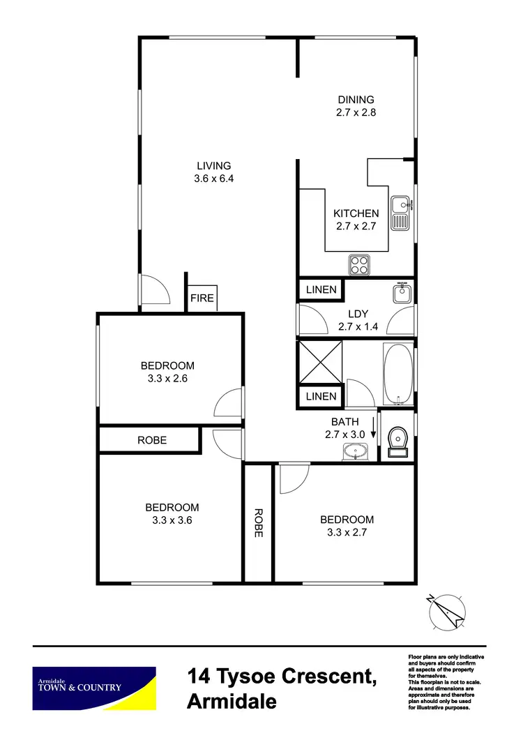 Floorplan of Homely house listing, 14 Tysoe Crescent, Armidale NSW 2350