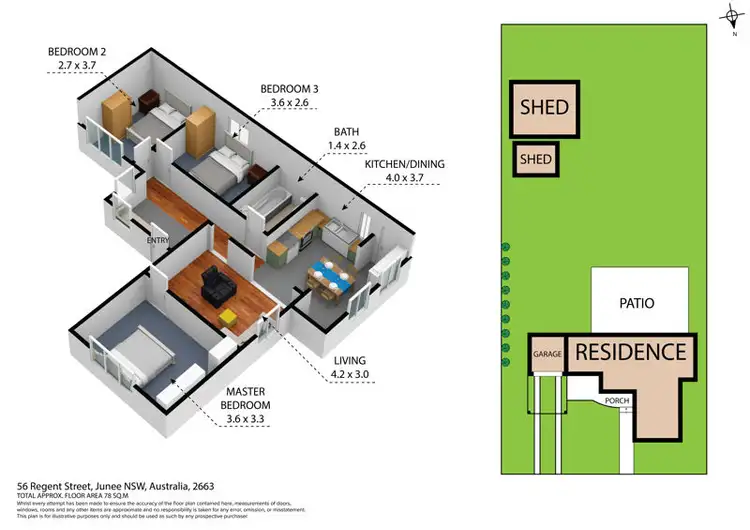 Floorplan of Homely house listing, 56 Regent St, Junee NSW 2663