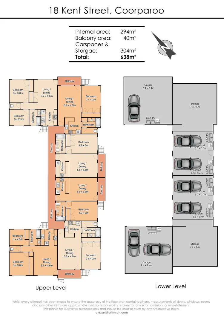 Floorplan of Homely block of units listing, 18 Kent Street, Coorparoo QLD 4151