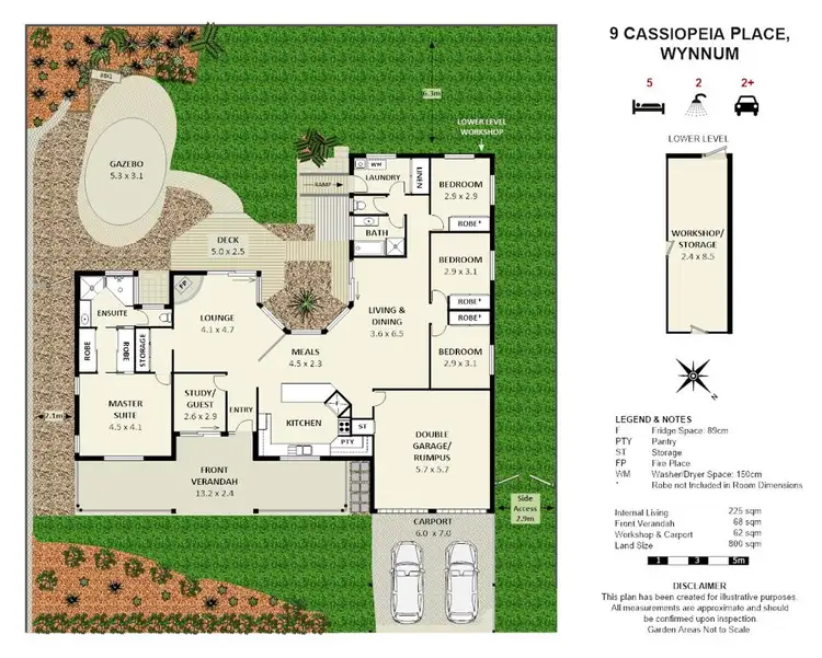 Floorplan of Homely house listing, 9 Cassiopeia Place, Wynnum QLD 4178