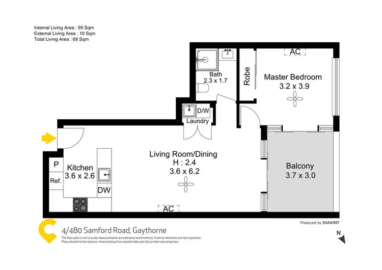 Floorplan of Homely unit listing, 4/480 Samford Road, Gaythorne QLD 4051