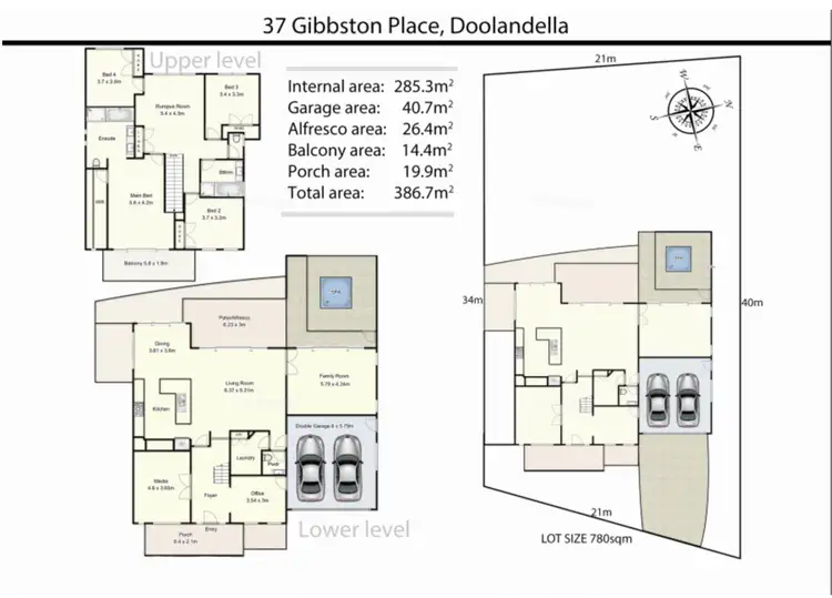 Floorplan of Homely house listing, 37 Gibbston Pl, Doolandella QLD 4077