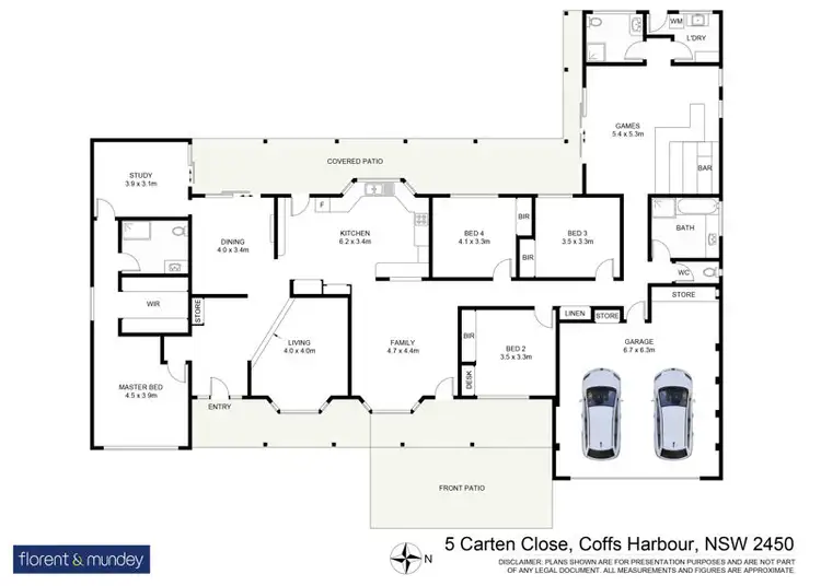 Floorplan of Homely house listing, 5 Carten Close, Coffs Harbour NSW 2450