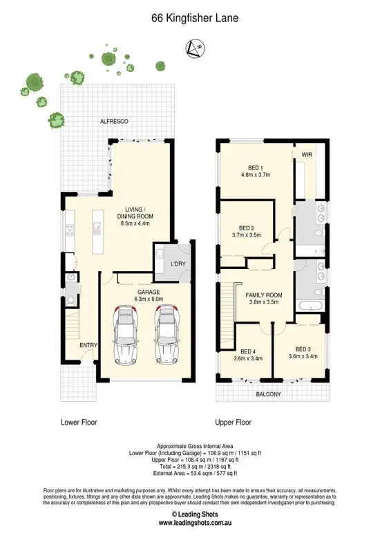 Floorplan of Homely house listing, 66 KINGFISHER LANE, East Brisbane QLD 4169