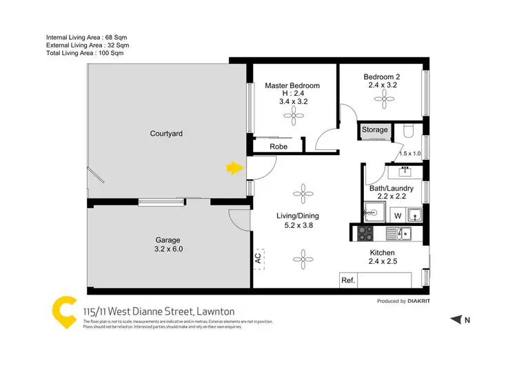 Floorplan of Homely unit listing, 115/11 West Dianne Street, Lawnton QLD 4501
