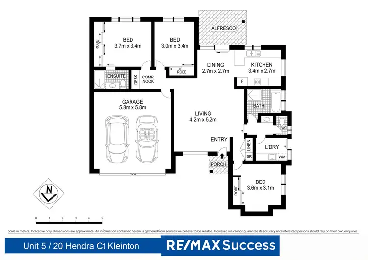 Floorplan of Homely unit listing, 5/20 Hendra Court, Kleinton QLD 4352