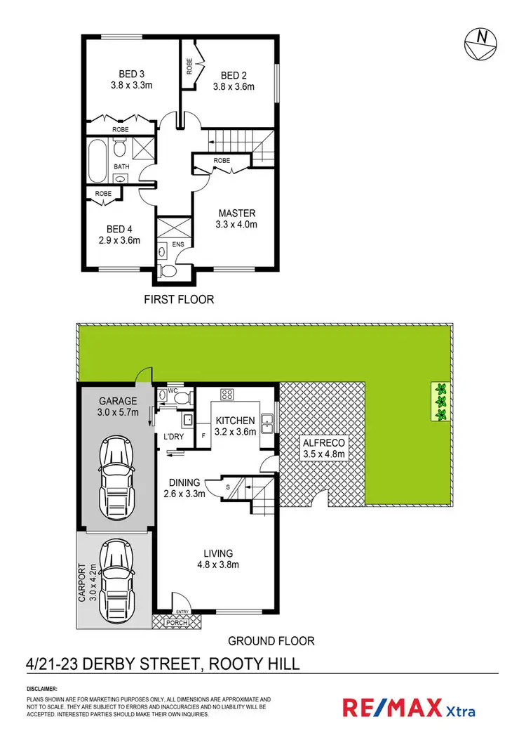Floorplan of Homely townhouse listing, 4/21-23 Derby Street, Rooty Hill NSW 2766