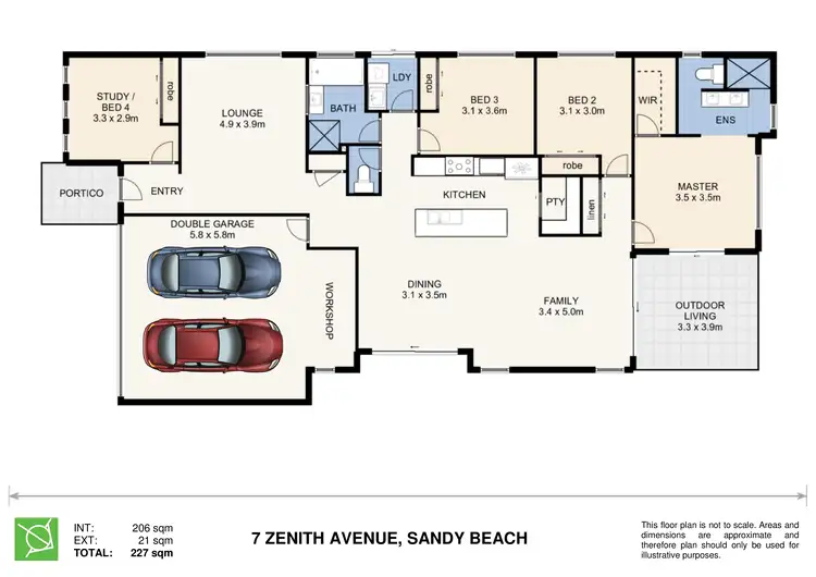Floorplan of Homely house listing, 7 Zenith Avenue, Sandy Beach NSW 2456
