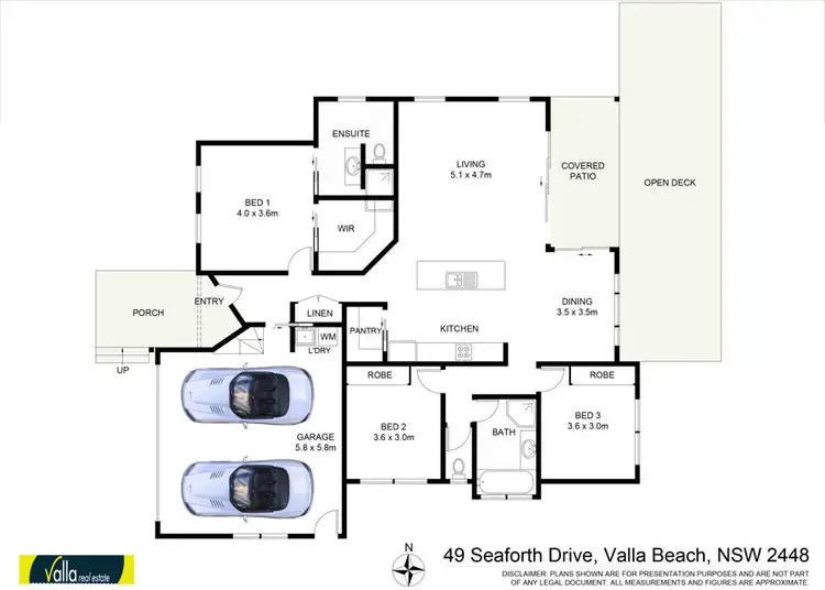 Floorplan of Homely house listing, 49 Seaforth Drive, Valla Beach NSW 2448