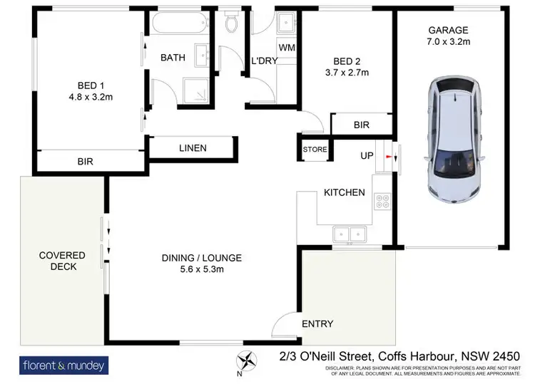 Floorplan of Homely villa listing, 2/3 O'Neill St, Coffs Harbour NSW 2450