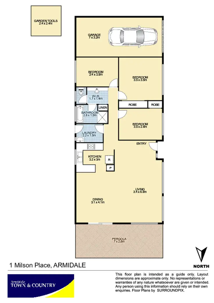 Floorplan of Homely house listing, 1 Milson Place, Armidale NSW 2350