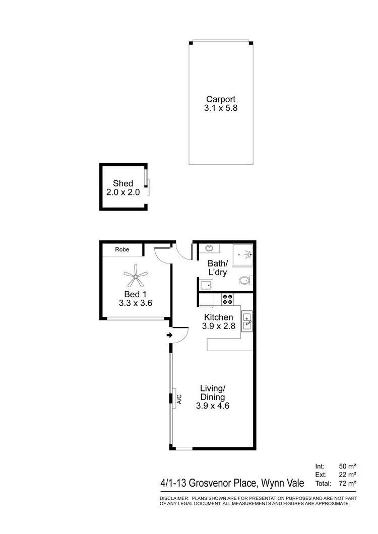 Floorplan of Homely unit listing, Unit 4, 1-13 Grosvenor Place, Wynn Vale SA 5127