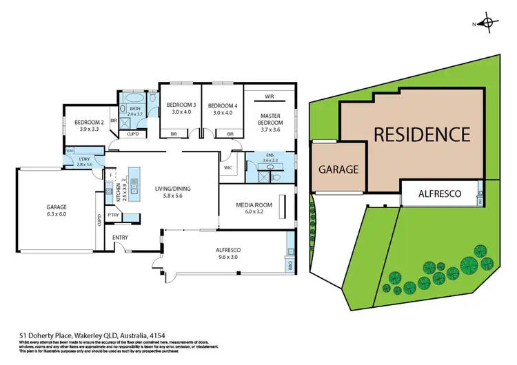 Floorplan of Homely house listing, 51 Doherty Place, Wakerley QLD 4154