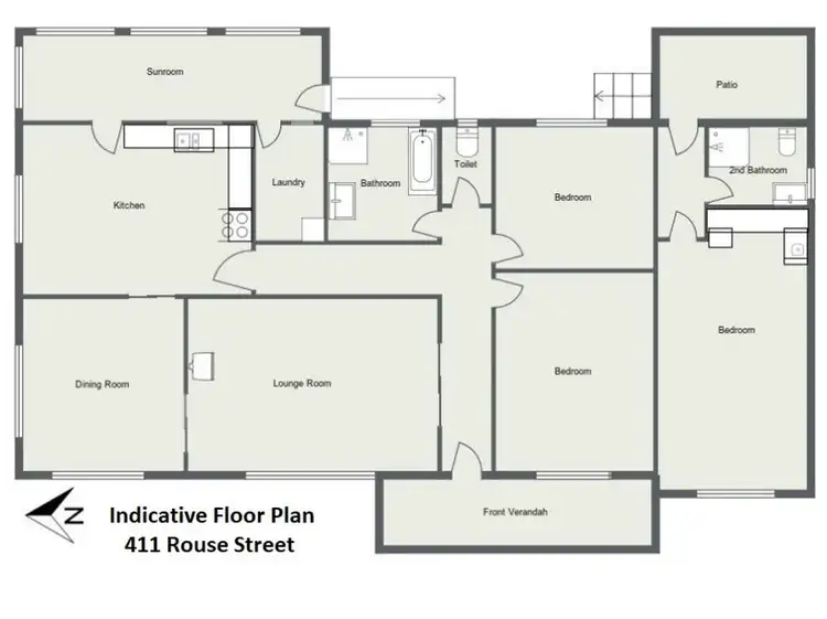 Floorplan of Homely house listing, 411 Rouse Street, Tenterfield NSW 2372