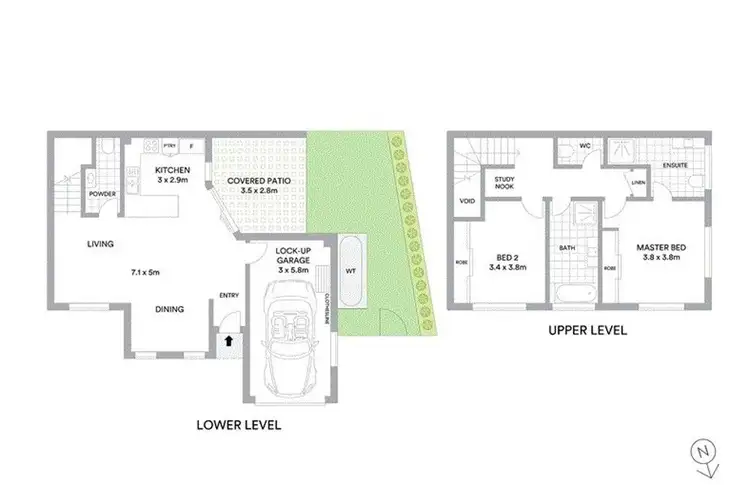 Floorplan of Homely townhouse listing, 3/44 Frankland Avenue, Waterford QLD 4133