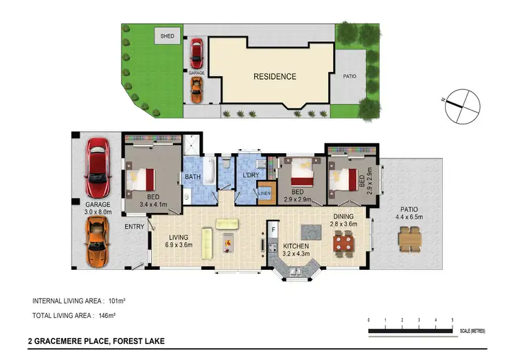 Floorplan of Homely house listing, 2 Gracemere Pl, Forest Lake QLD 4078