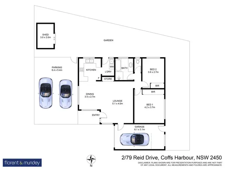 Floorplan of Homely villa listing, 2/79 Reid Dr, Coffs Harbour NSW 2450