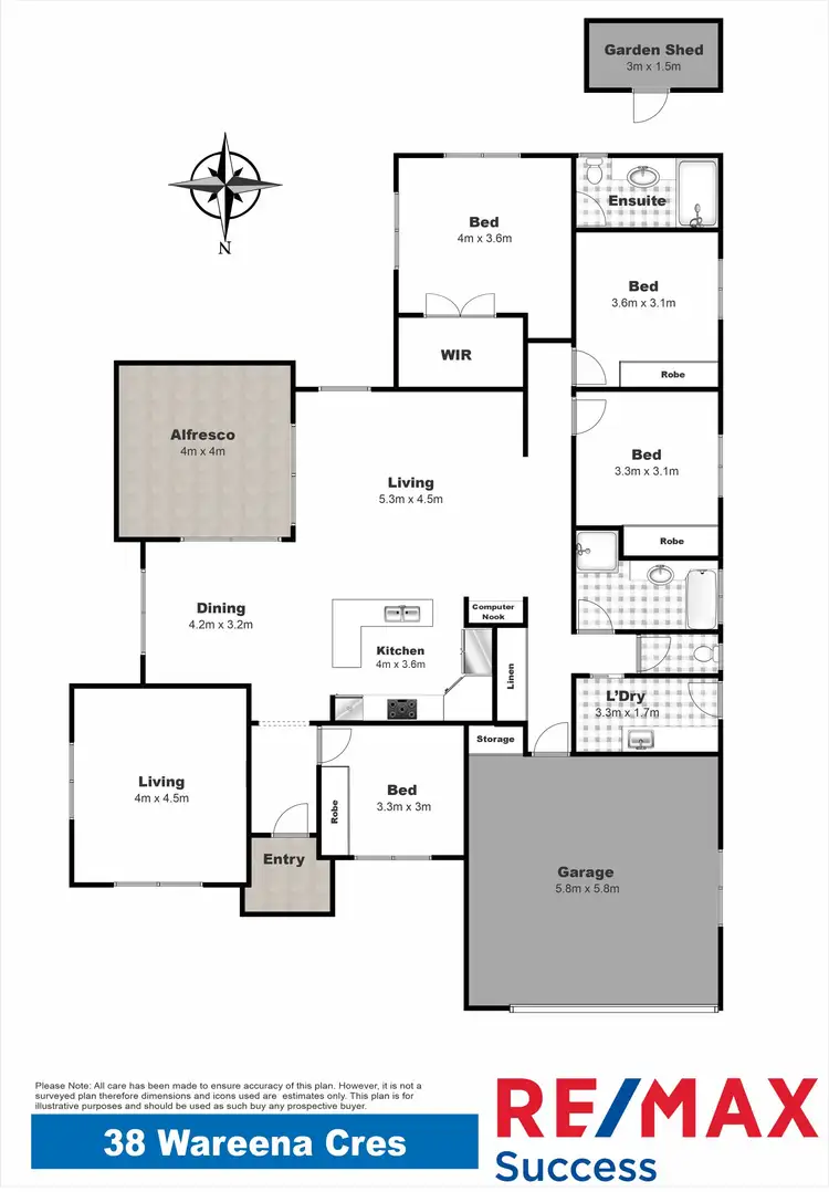 Floorplan of Homely house listing, 38 Wareena Crescent, Glenvale QLD 4350